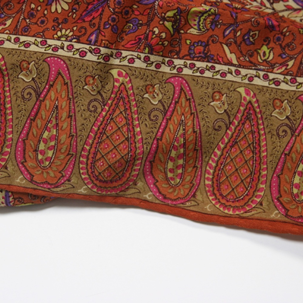 Square Pure Silk Scarf - Picture 6 of 7